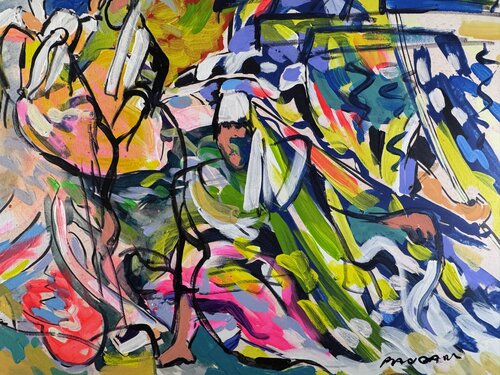Les bateaux bien amarrés by Daniel PAUGAM, Painting for Sale on Select