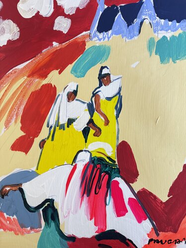 La chapelle dans les nuages by Daniel PAUGAM, Painting for Sale on Select