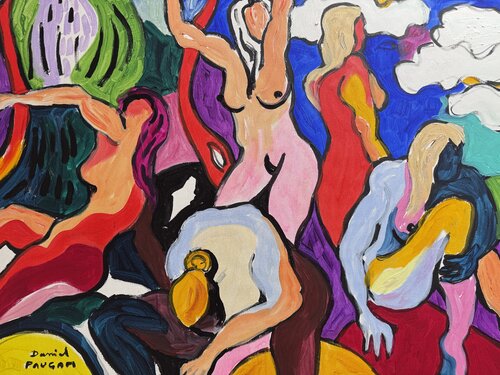 5 nus dans la nature by Daniel PAUGAM, Painting for Sale on Select
