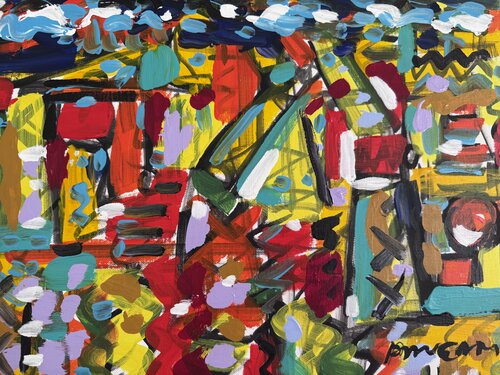 Les grues au boulot by Daniel PAUGAM, Painting for Sale on Select