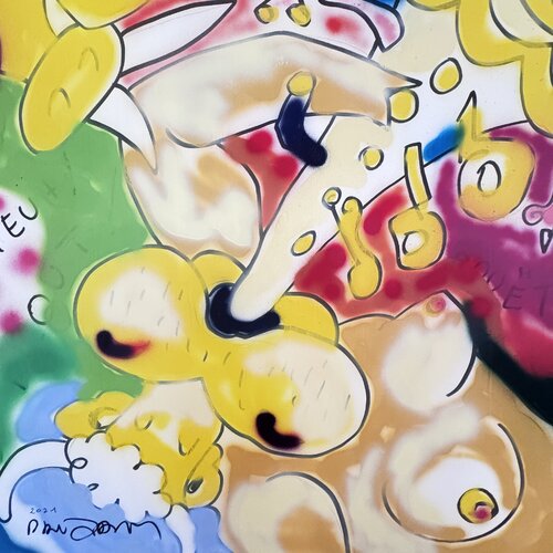 Vache soufflant dans un troncornet by Daniel PAUGAM, Painting for Sale on Select