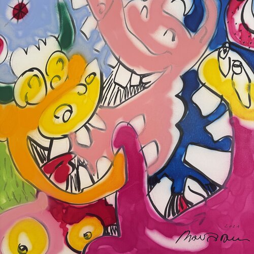 Tata tonton et Toto by Daniel PAUGAM, Painting for Sale on Select