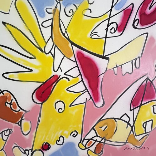 Heureux comme un poussin dans l’air by Daniel PAUGAM, Painting for Sale on Select