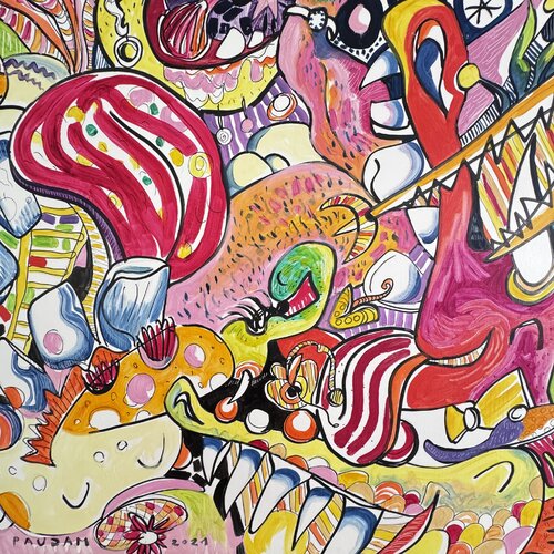Pete la joie et p’tit noeud by Daniel PAUGAM, Painting for Sale on Select