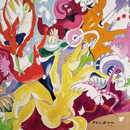 Bob et son cheval heureux by Daniel PAUGAM, Painting for Sale on Select