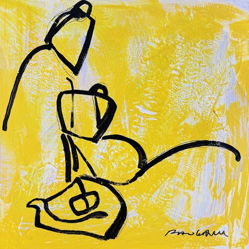 Les 3 femmes jaunes by Daniel PAUGAM, Painting for Sale on Select