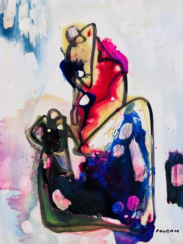 La femme - canapé by Daniel PAUGAM, Painting for Sale on Select