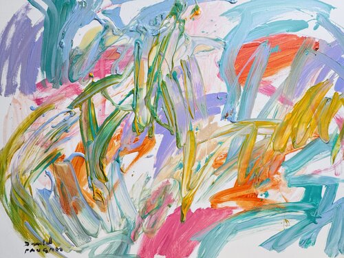 Parcours sensoriel bleu - vert 2 von Daniel PAUGAM, Malerei kaufen auf Select