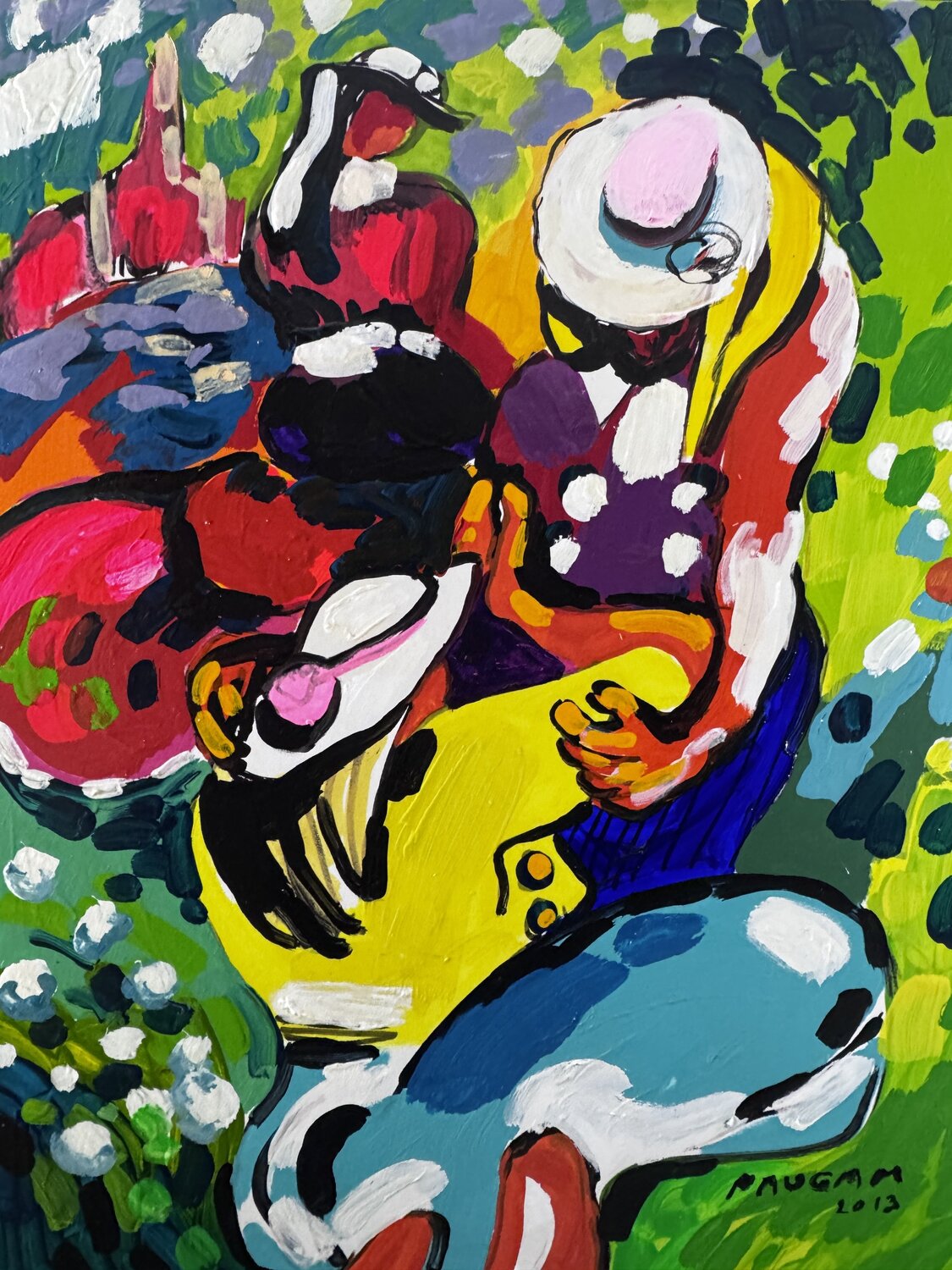 Le saint homme Daniel PAUGAM Original painting for sale