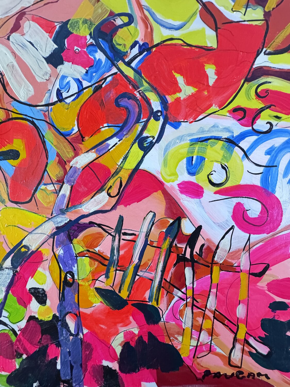 L’arbre dansant Daniel PAUGAM Original painting for sale