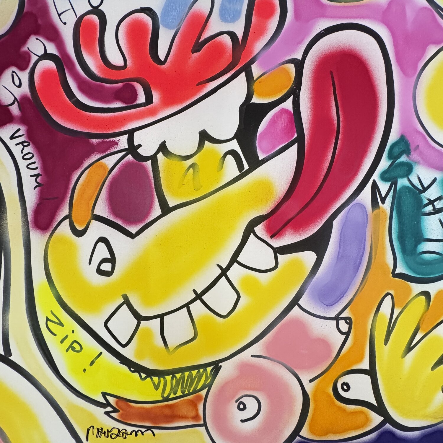 Le toboggan Daniel PAUGAM Original painting for sale
