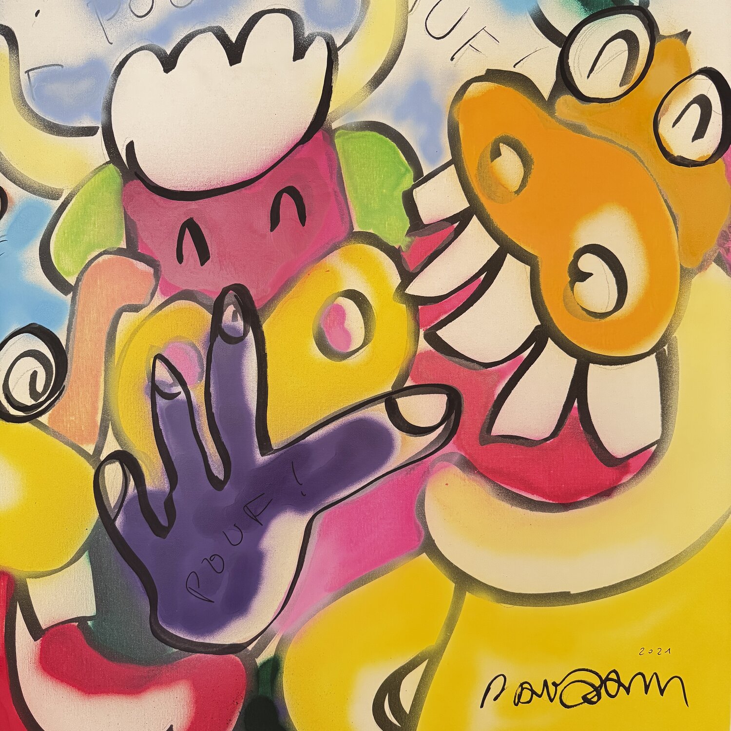 Pouf pouf pouf ! Daniel PAUGAM Original painting for sale