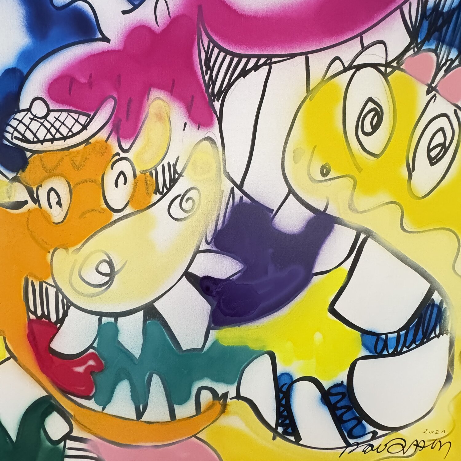Casquette - portrait Daniel PAUGAM Original painting for sale