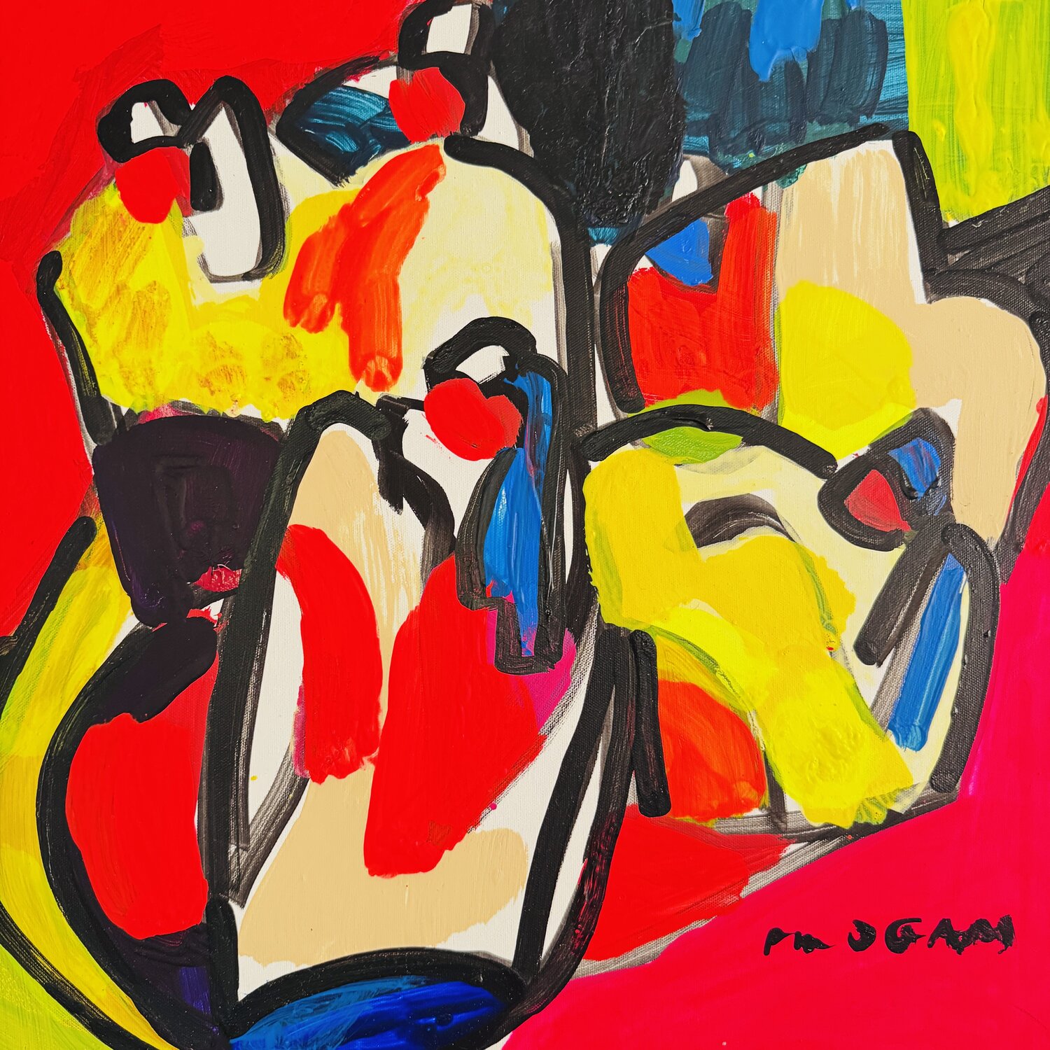 Les nones serrées Daniel PAUGAM Original painting for sale