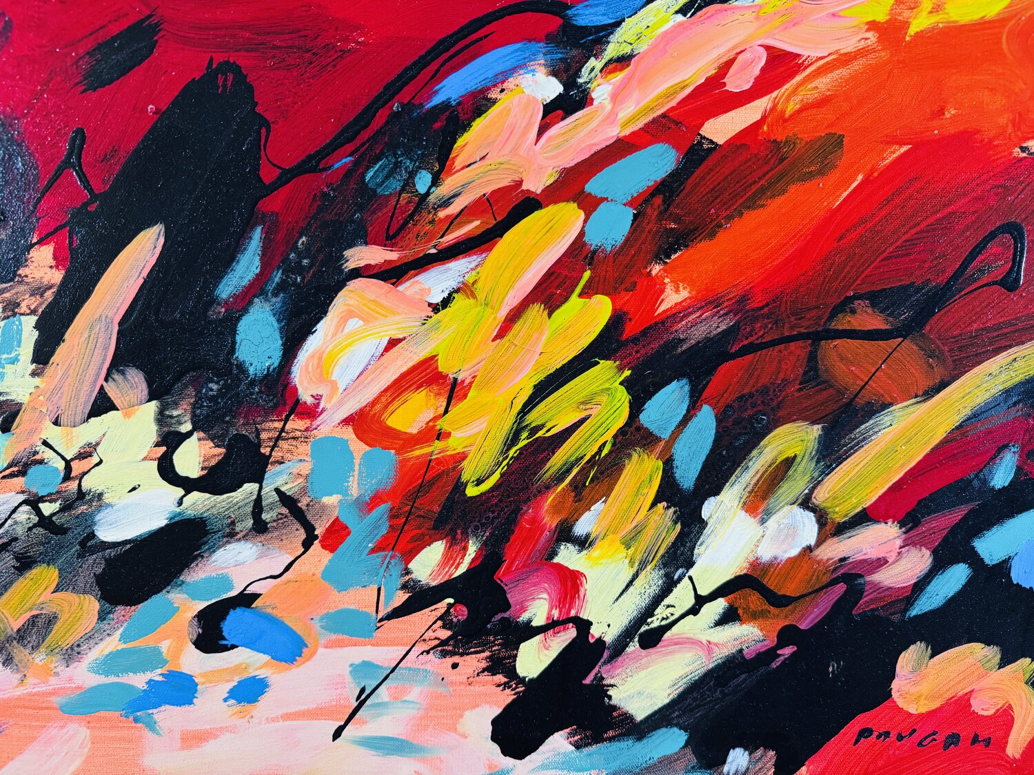 Côte rouge Daniel PAUGAM Original painting for sale