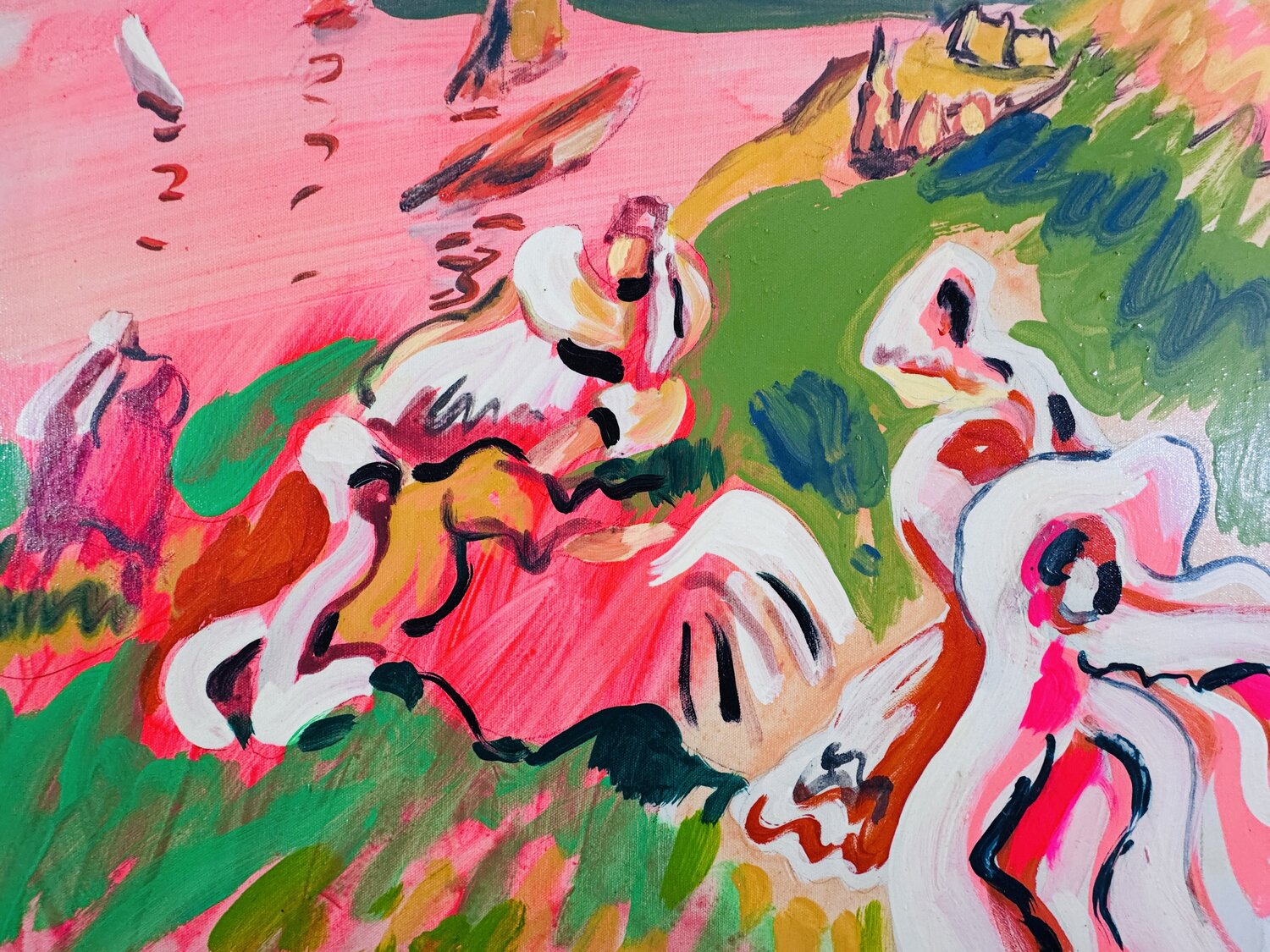 Coucher rose Daniel PAUGAM Original painting for sale