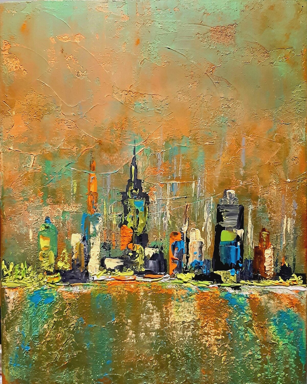 CITY 1 Résonnance Urbaine Véronique Durand Original painting for sale