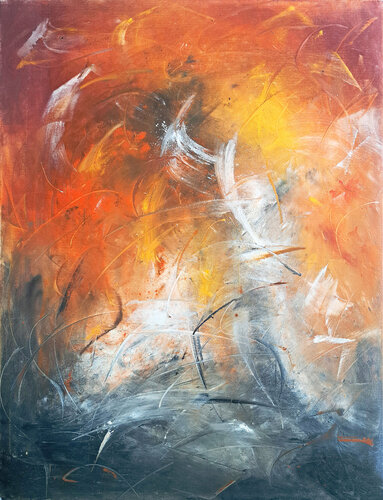 silent eruption by Justina Trefz, Painting for Sale on Select