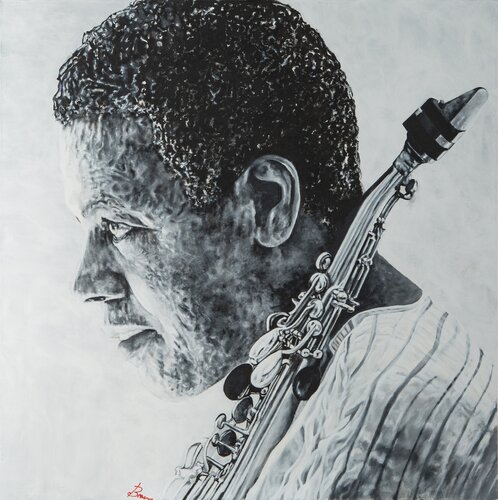 La luce dal varco - Wayne Shorter by paolo braccini, Painting for Sale on Select