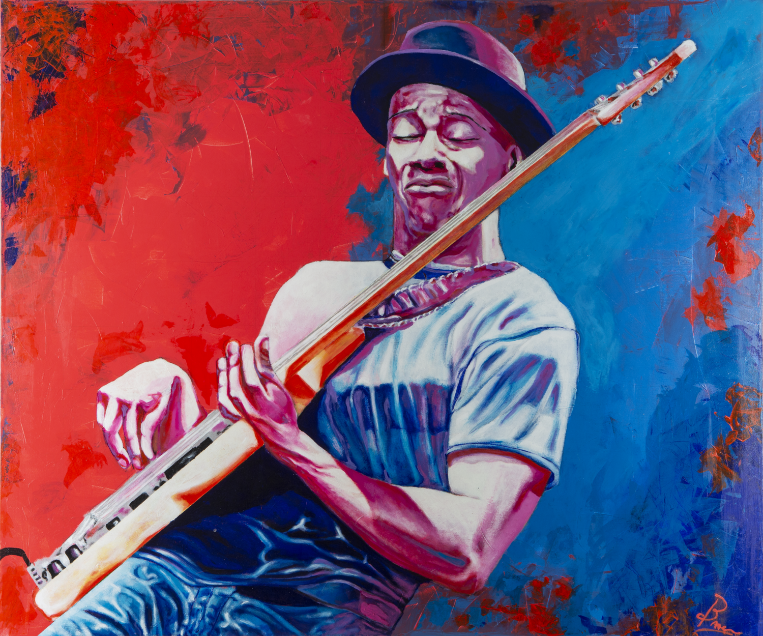 The Superman of Soul paolo braccini Original painting for sale