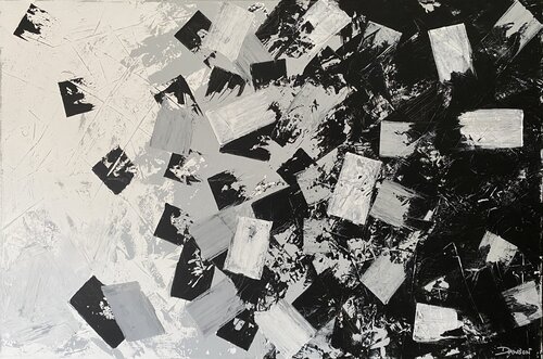 black and white V by Jane Dawson, Painting for Sale on Select