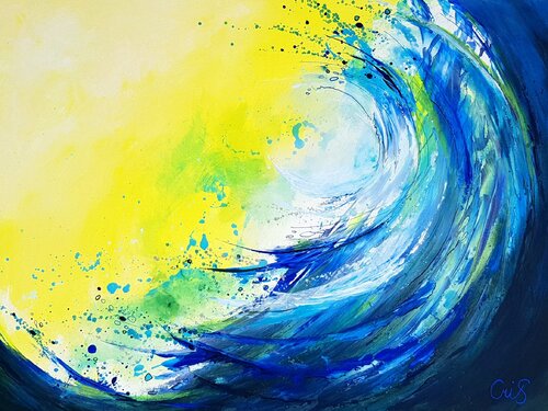 abstrakte Welle by Christine M., Painting for Sale on Select