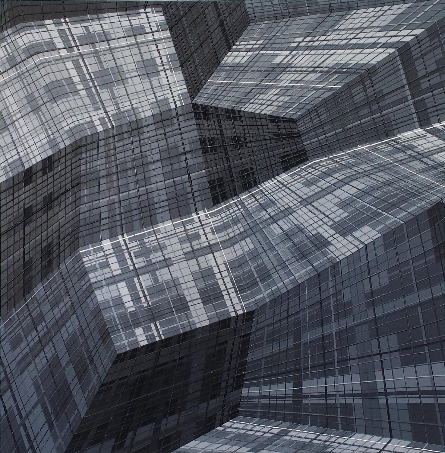 Architecture Imaginaire en Construction Angulaire Jeremi Ca Original painting for sale