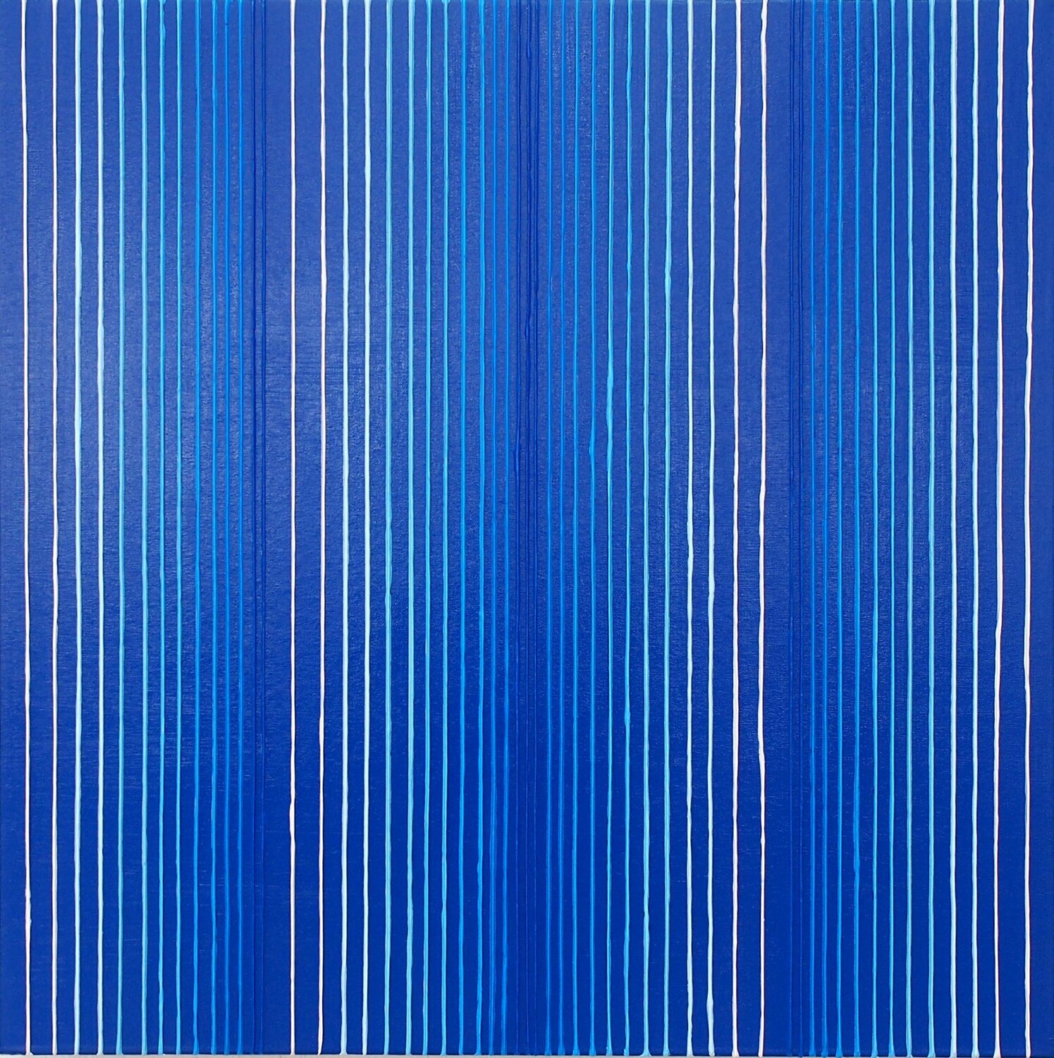 Ondes #4 verticality in blue variation#1 Jeremi Ca Original painting for sale