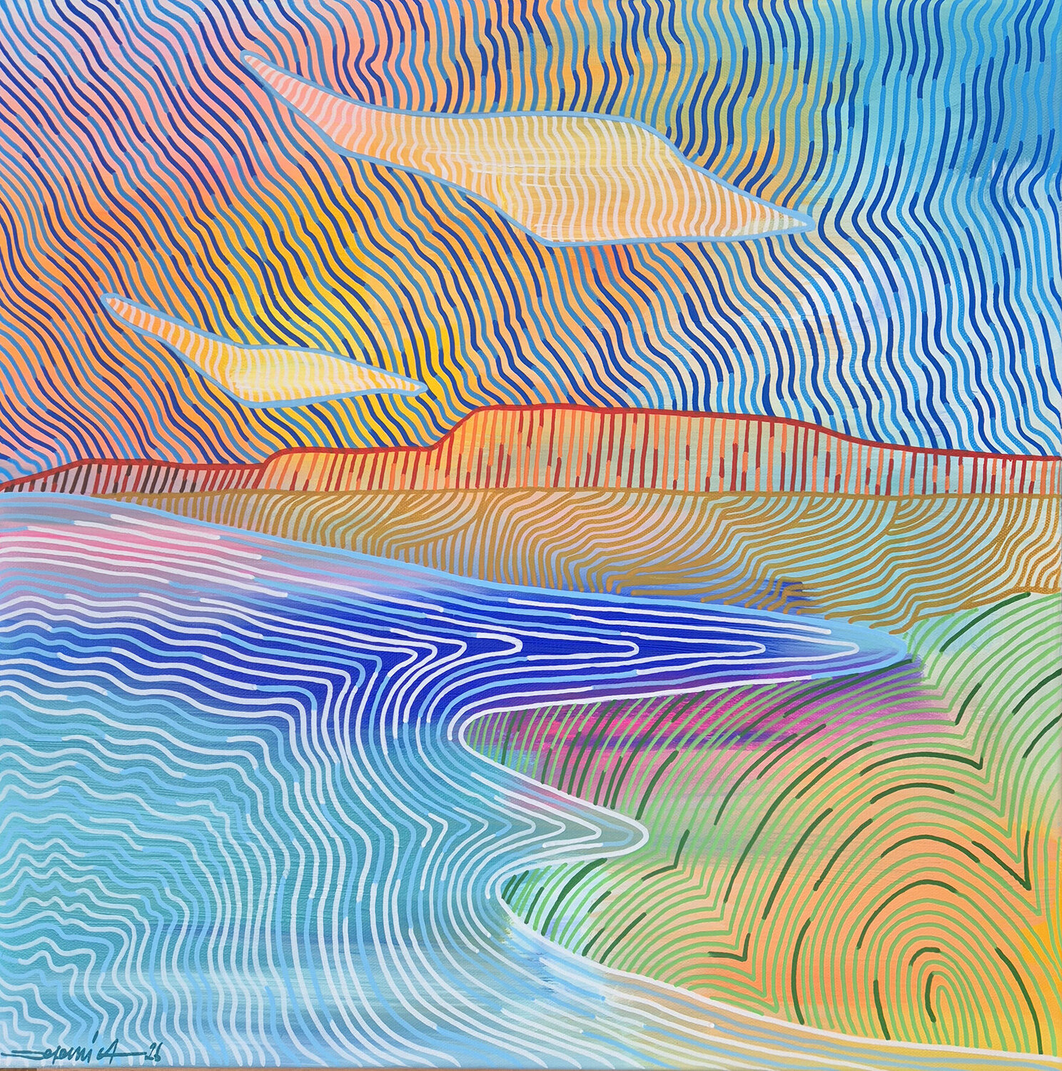 Paysage d'Armor #1 Jeremi Ca Original painting for sale