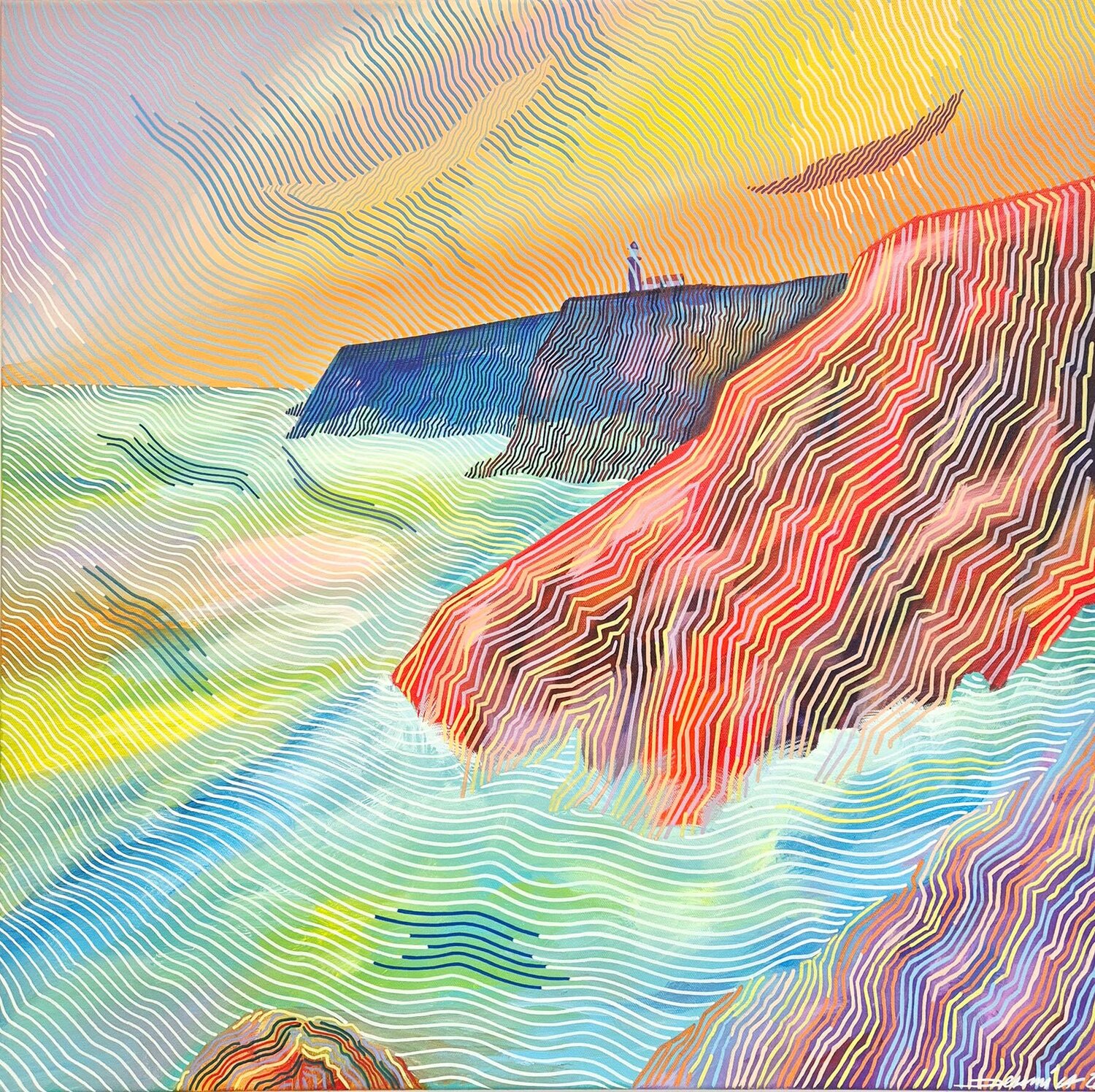 Paysage d'Armor #44 Perros d'Armor Jeremi Ca Original painting for sale