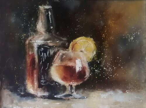 Whiskey by Galina Kolomenskaya, Painting for Sale on Select