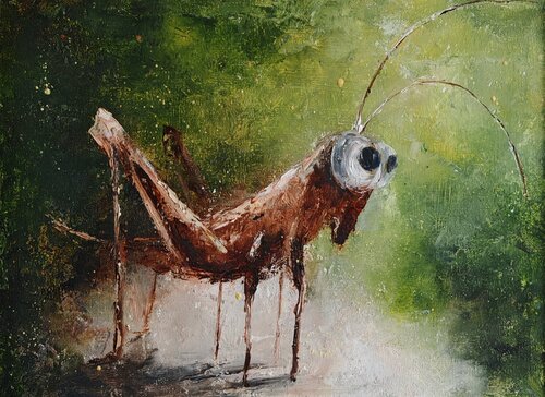 Grasshopper’s Daydream by Galina Kolomenskaya, Painting for Sale on Select