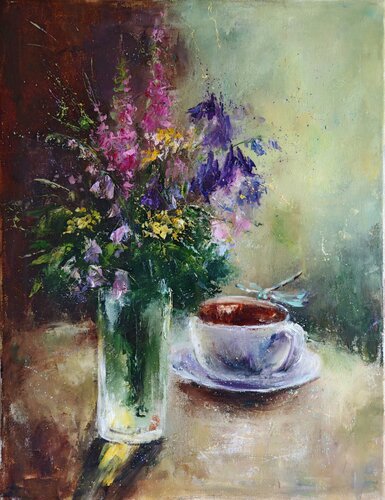 The Dragonfly’s Morning by Galina Kolomenskaya, Painting for Sale on Select