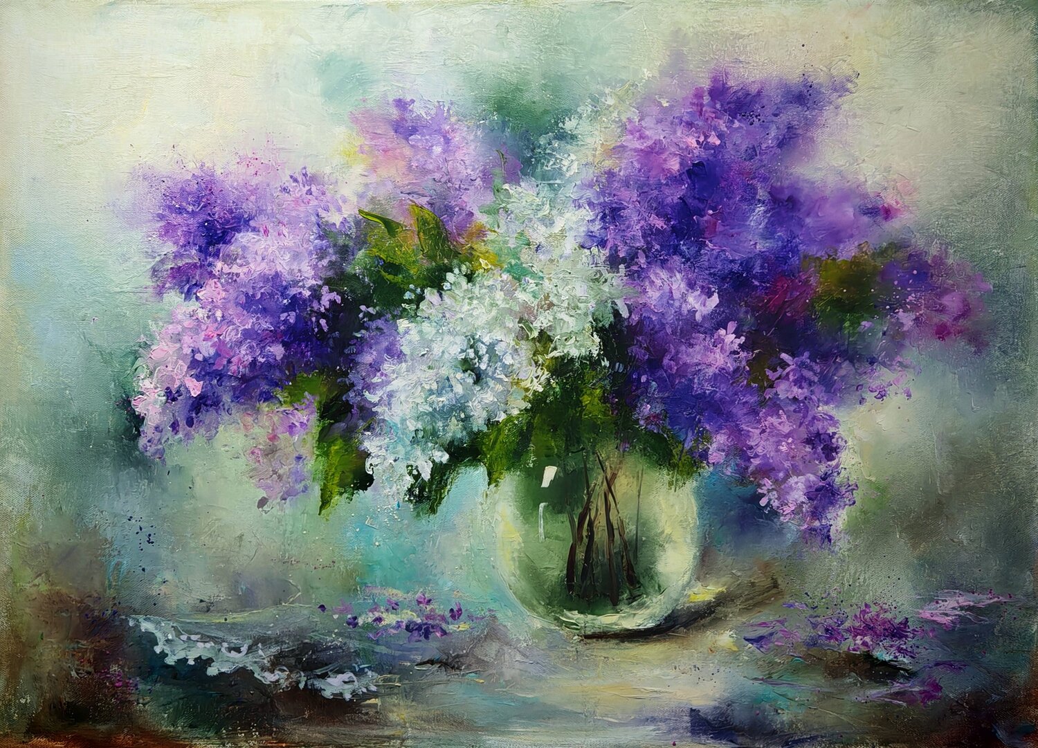 Lilac Mist Galina Kolomenskaya Original painting for sale