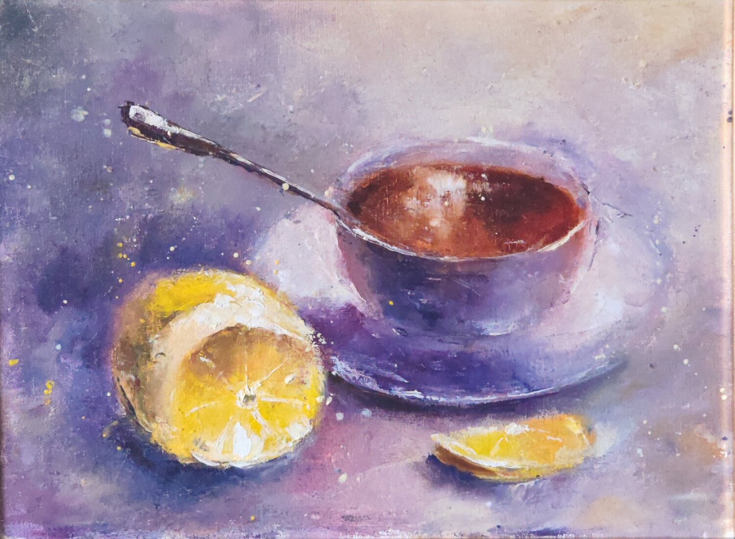 The Morning Cup of Tea Galina Kolomenskaya Original painting for sale