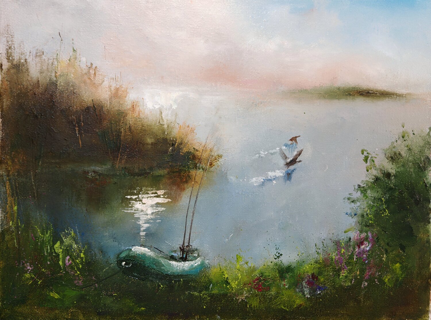 At the Break of Dawn Galina Kolomenskaya Original painting for sale