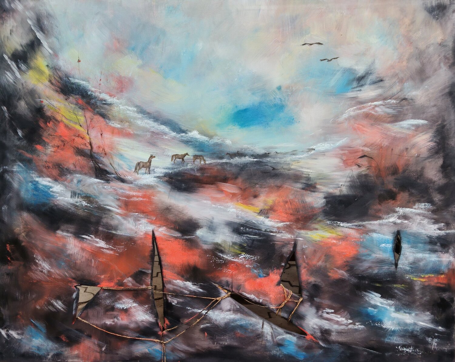 The Great Steppe Galina Kolomenskaya Original painting for sale
