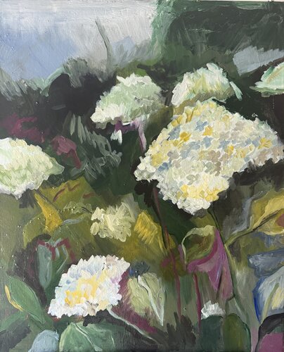 Le murmure des Hydrangéas by LAURE SAIGNE, Painting for Sale on Select