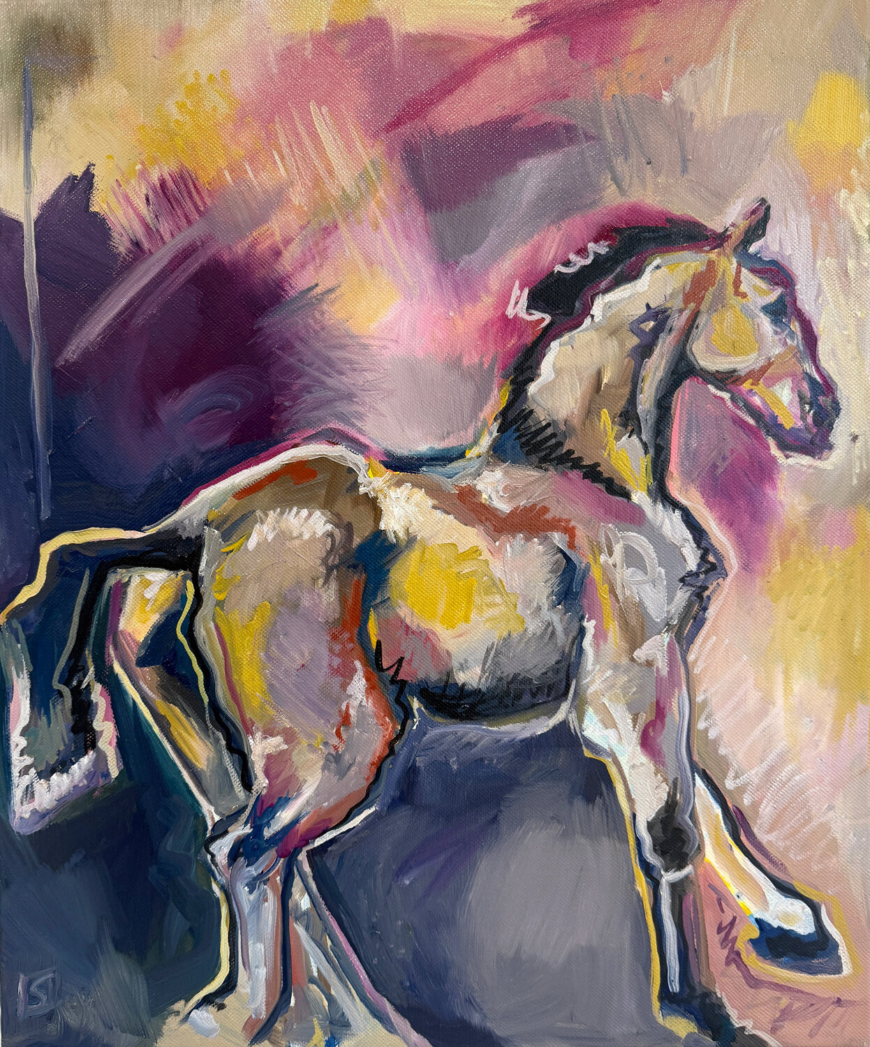 L'ÉVEIL LAURE SAIGNE Original painting for sale