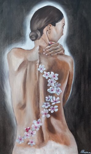 Fiorire oltre il dolore by Morena Caliendo, Painting for Sale on Select