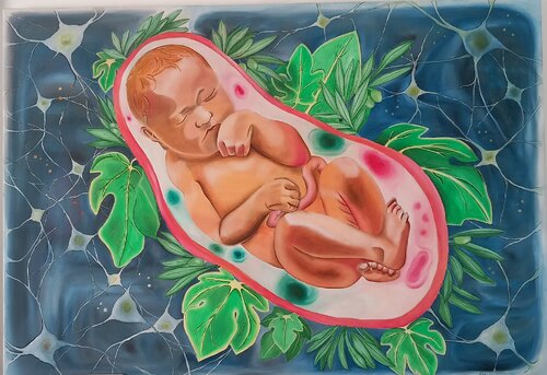 Progresso in gestazione by Morena Caliendo, Painting for Sale on Select
