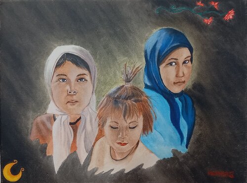 Ritratto di bambine afgane by Morena Caliendo, Painting for Sale on Select