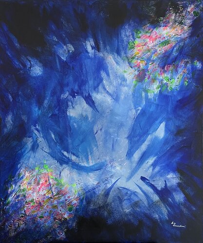 Blue Infinity by Ajten Ramadani, Painting for Sale on Select