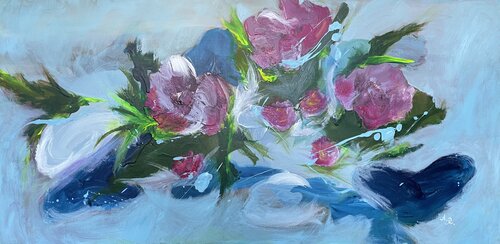 Flowers glow by Ajten Ramadani, Painting for Sale on Select