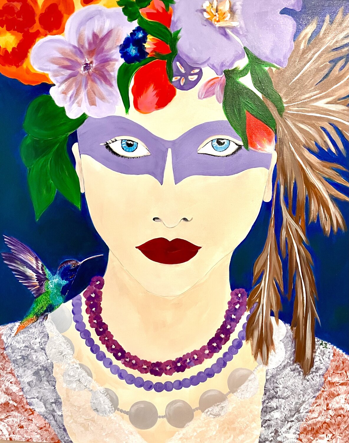 Maskenball Ajten Ramadani Original painting for sale