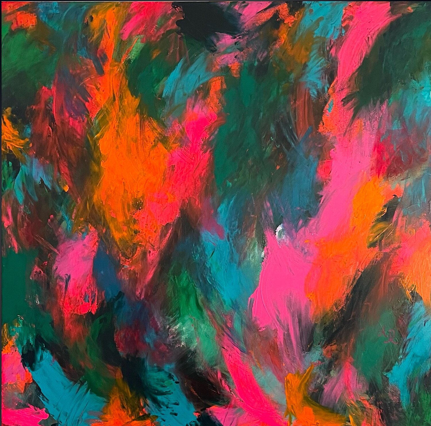 Colorful Touch of the senses Ajten Ramadani Original painting for sale