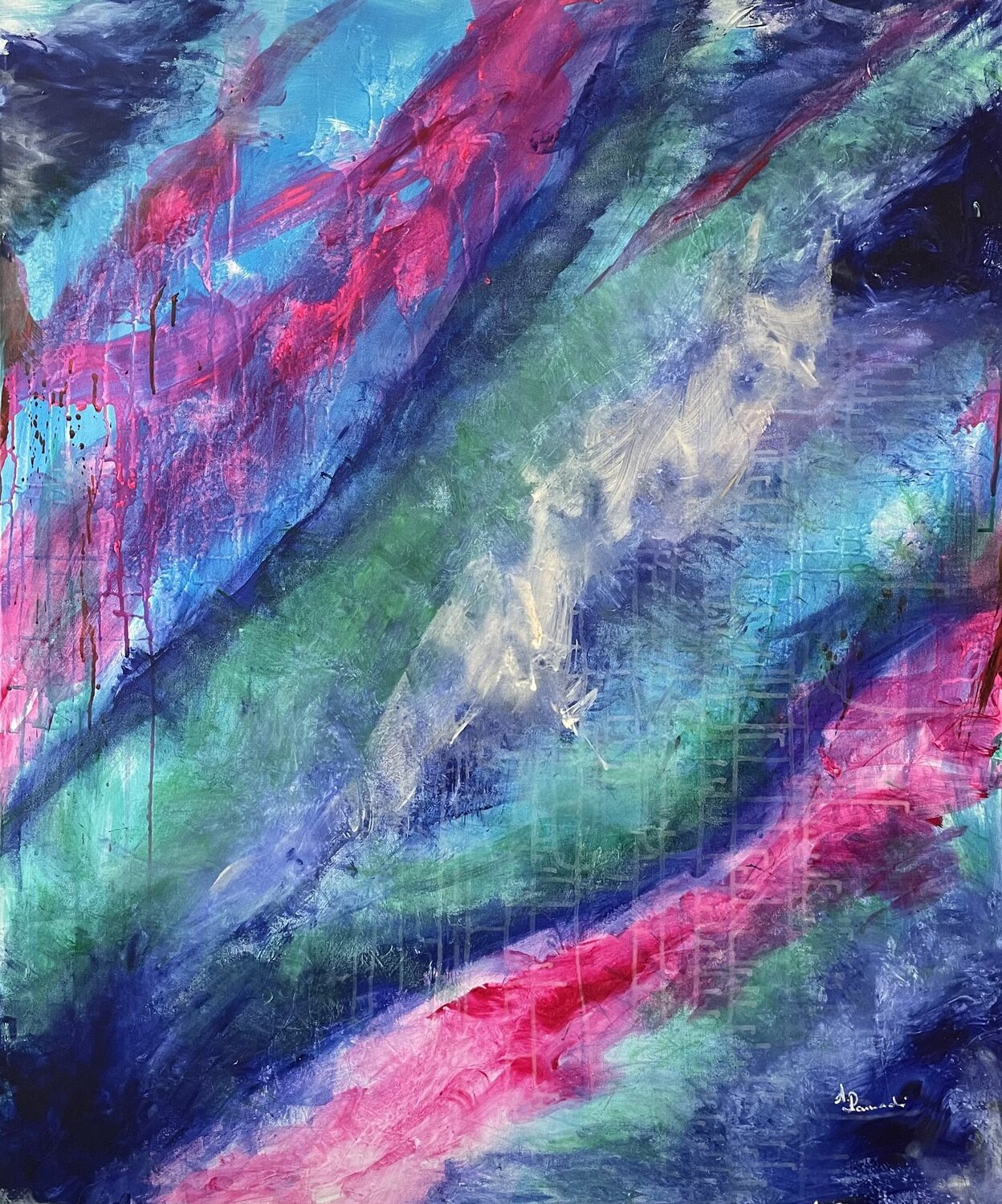 Polarlichter Ajten Ramadani Original painting for sale