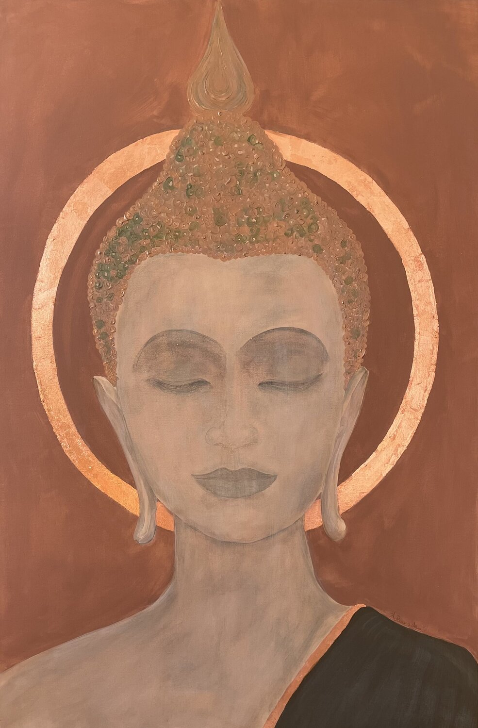 Buddha Ajten Ramadani Original painting for sale