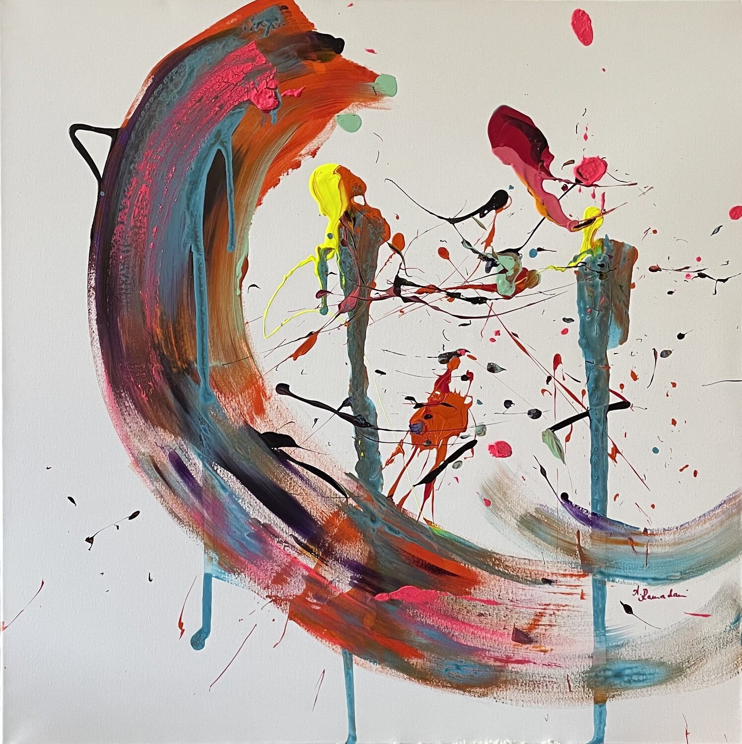 the circle of life Ajten Ramadani Original painting for sale