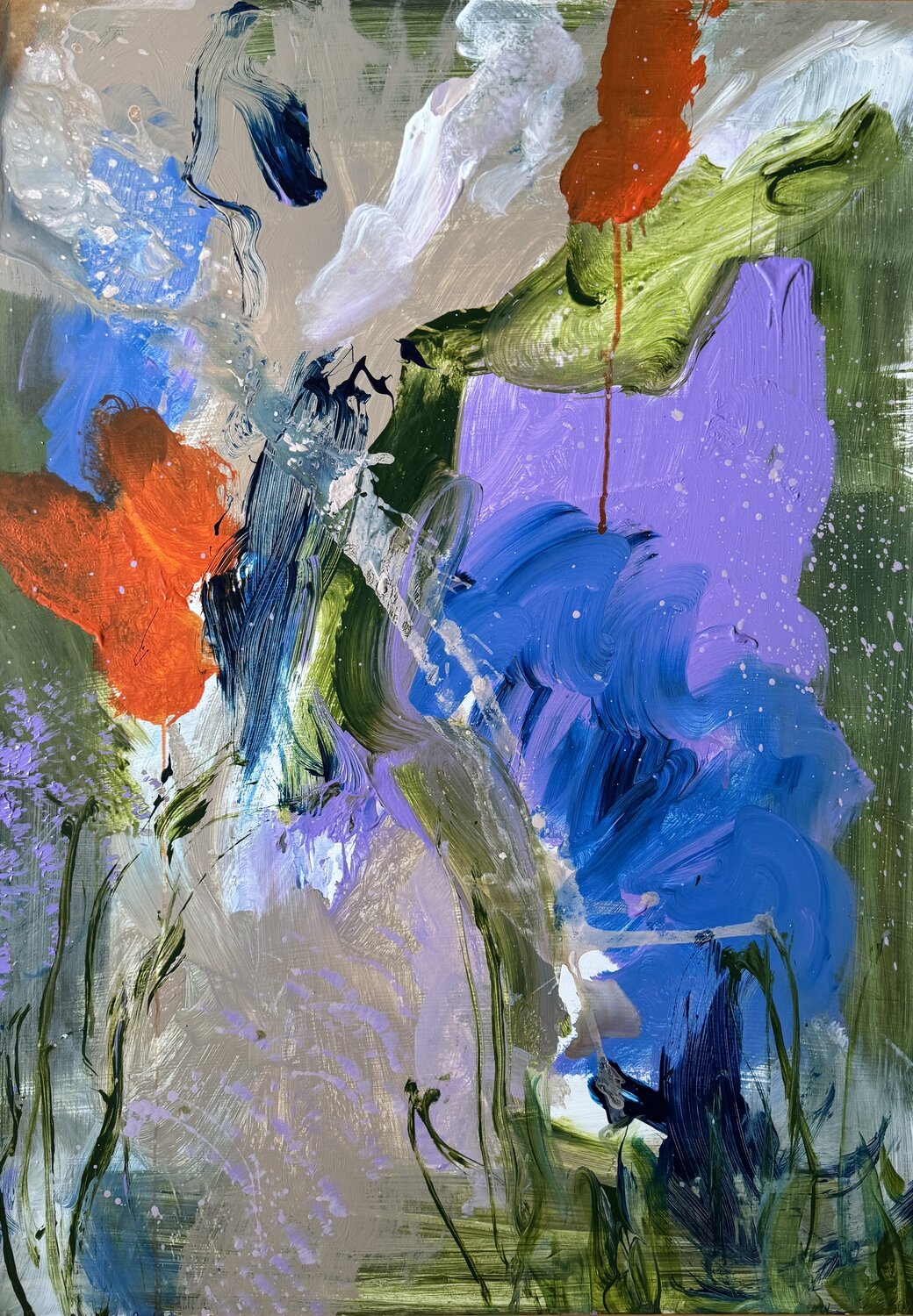 Aufblühen im Fluss Ajten Ramadani Original painting for sale